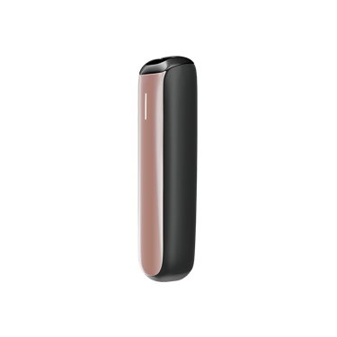 Side view of Ploom Aura front panel accessory in Rose Gold color.