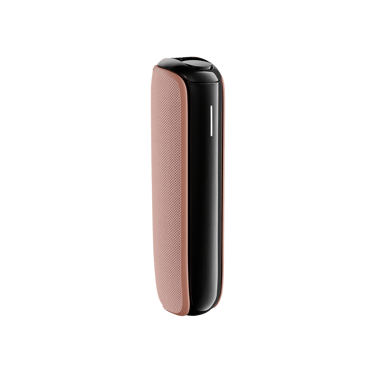 غطاء خلفي باللون الذهبي الوردي على جهاز Ploom AURA.