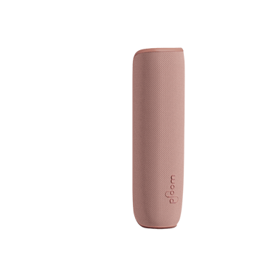منظر جانبي أيمن لغطاء Ploom Aura الخلفي باللون الذهبي الوردي.