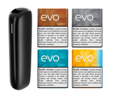 Ploom AURAJet Black device with 4 EVO sticks packs (Amber, Silver, Azure and Amarillo)