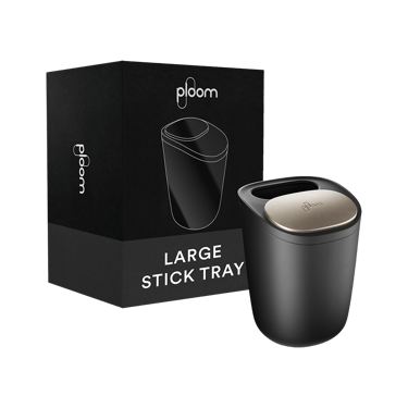 عبوة صينية أعواد Ploom الكبيرة مع لقطة مقربة للجهاز.