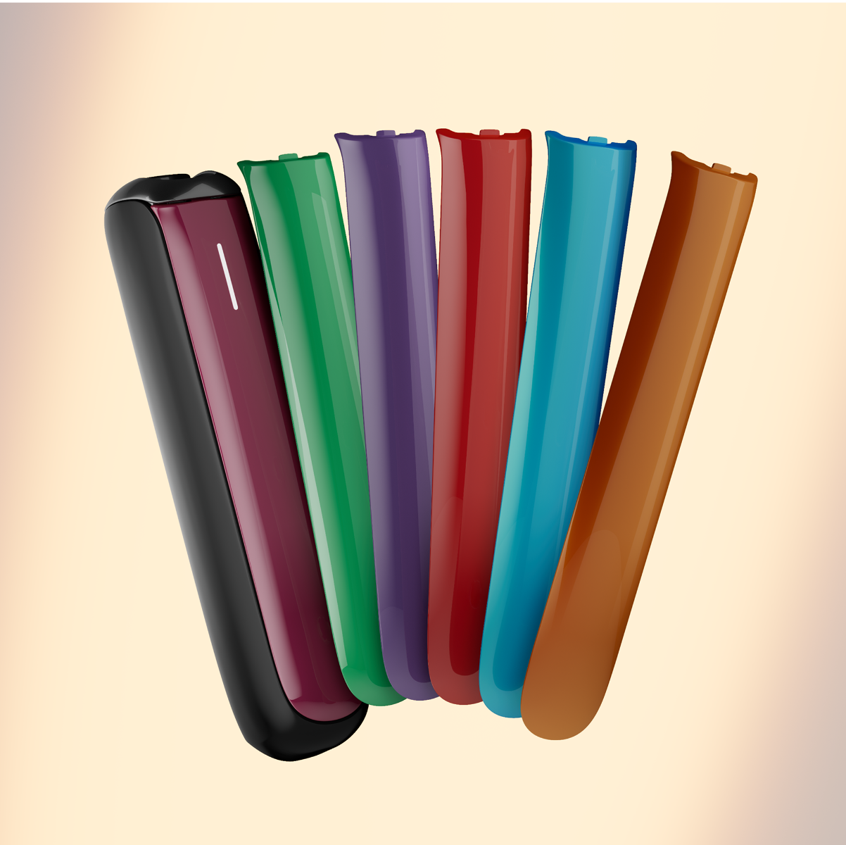 Some of the Ploom AURA front panel color variants.